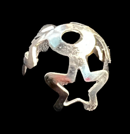 20 PCS-15mm Silver Star Bead Caps image 1