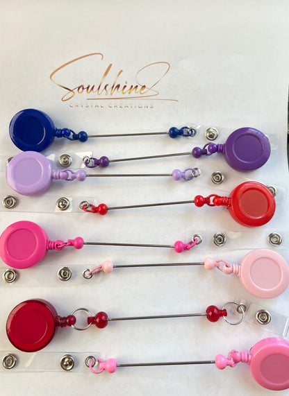 (1)PC- Choose your Color DIY Beadable ID Retractable Badge Reel Bar image 4