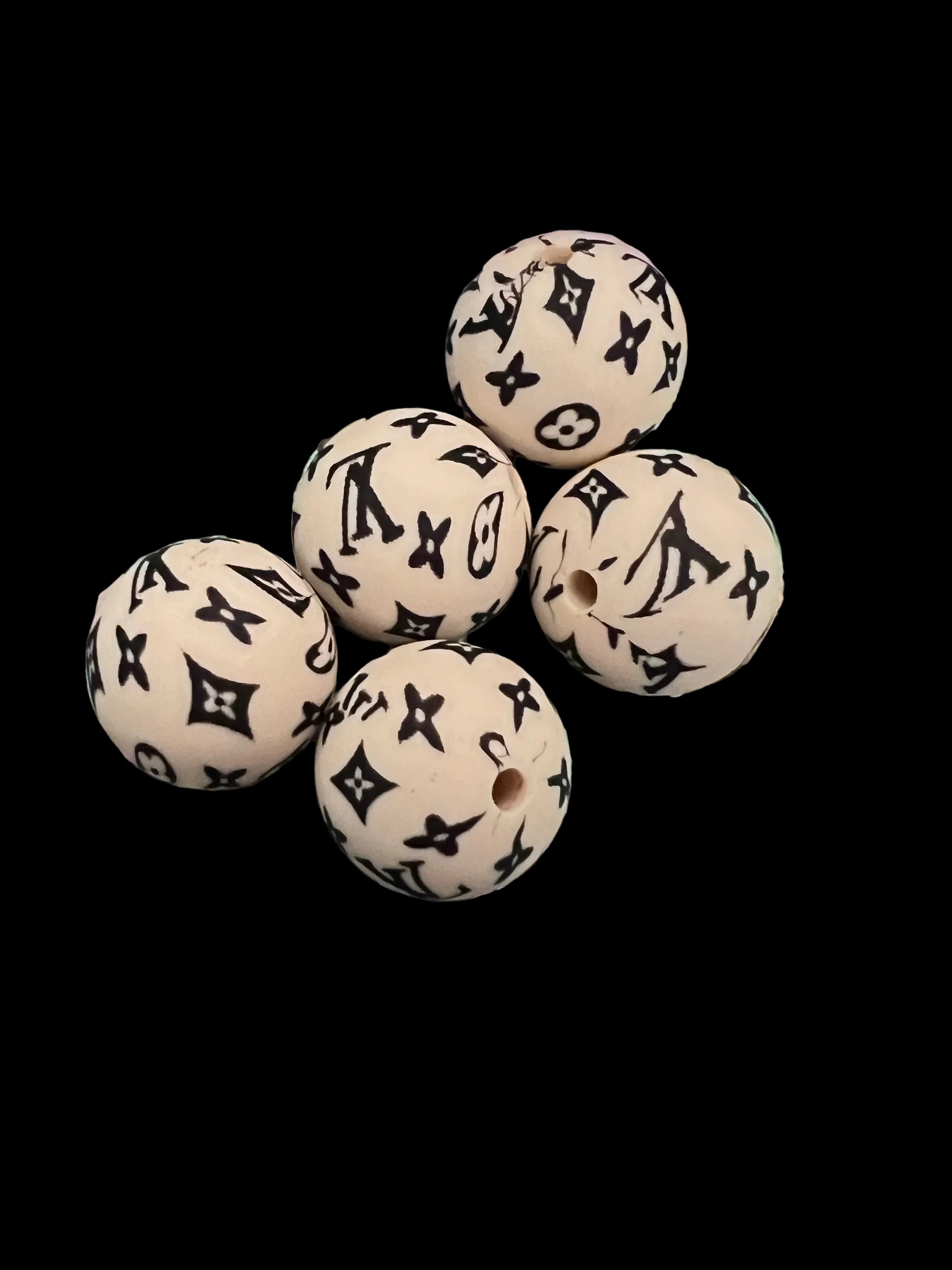 (1)PC- Choose Your Design, Colors, Round Silicone Beads image 2