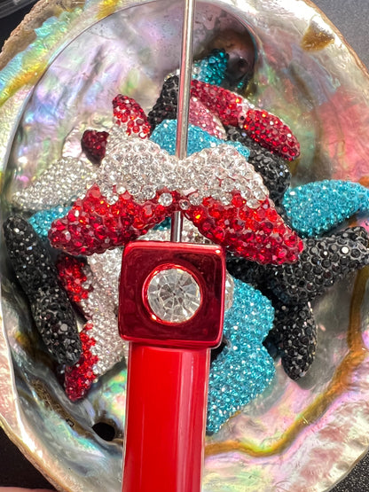 (1)PC- Choose Your Color High Quality Clay Rhinestone Angel Wings Bead image 3