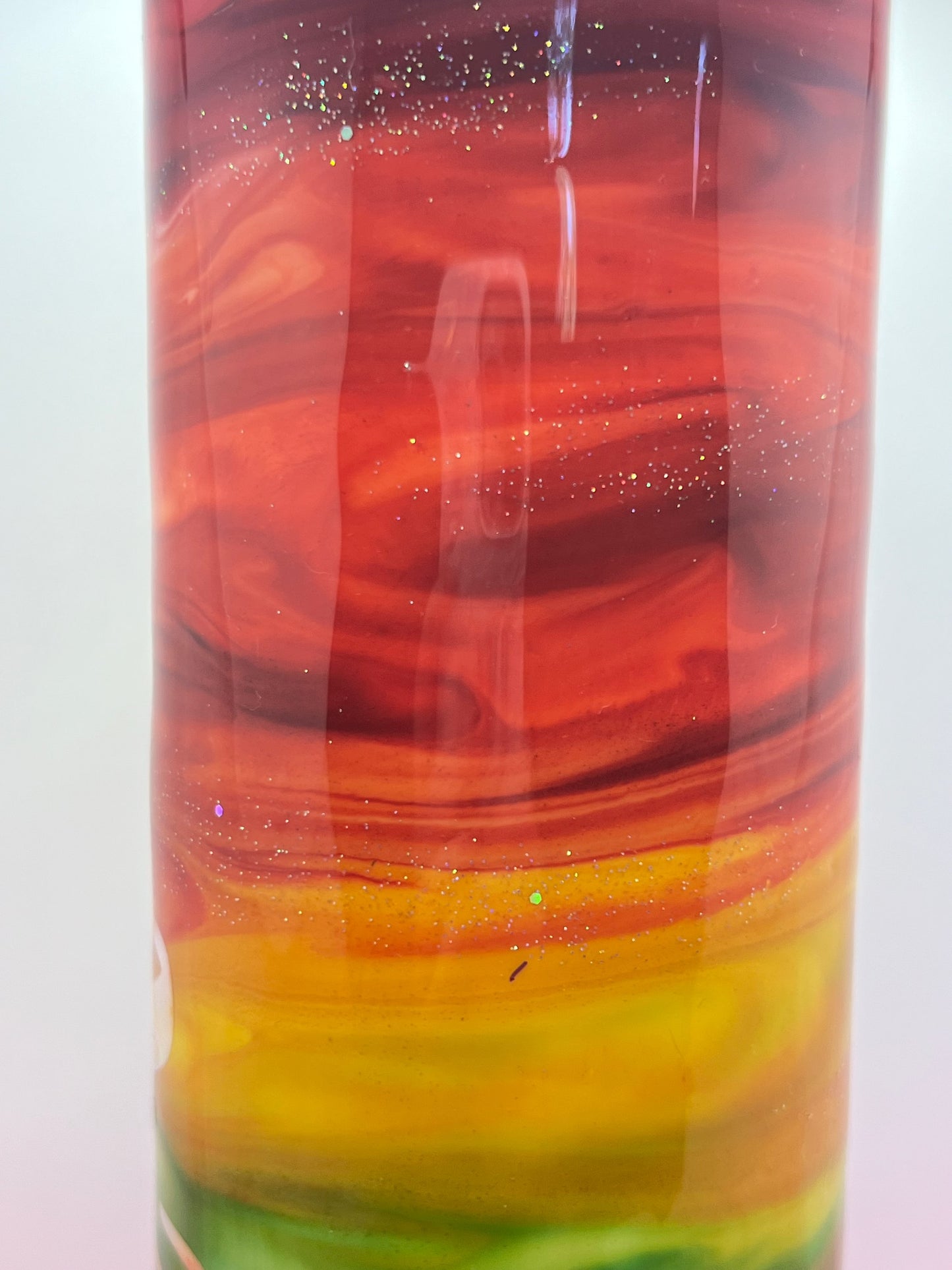 (1)- RTS 30oz Straight Love is Love RAINBOW ink/glitter Epoxy Tumbler image 3