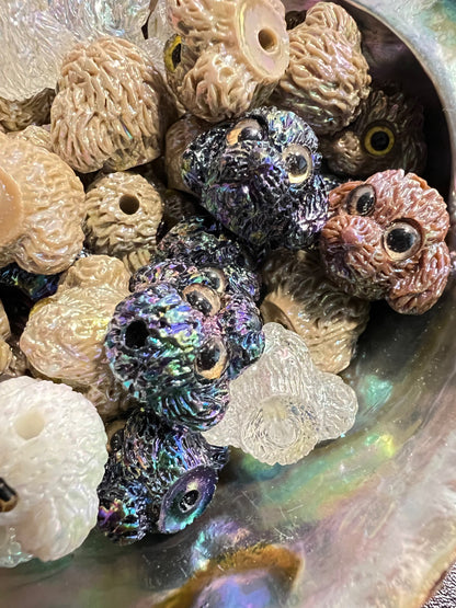 5 PCS- 20mm 3D UVAB Mixed Colors Poodle Dog Head Beads image 1
