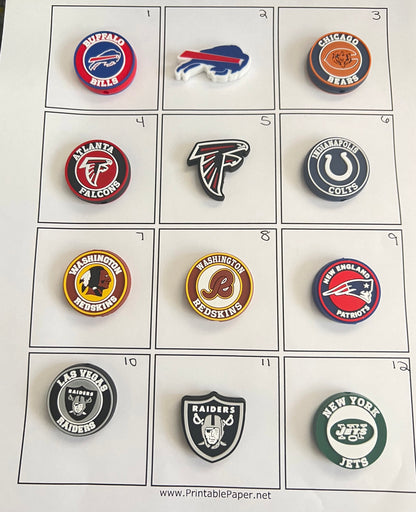 (1) PC- Choose Your TEAM- FOOTBALL/BASKETBALL SPORTS Silicone Focal image 2