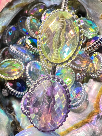 10 PCS- 20mm Multicolor UVAB Potomac Crystal Oval Acrylic Beads image 3