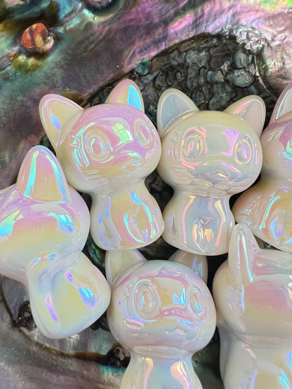 (1)PC- Choose GLOW WHITE UVAB Egyptian Mau OR French Bull Dog Acrylic Bead image 2