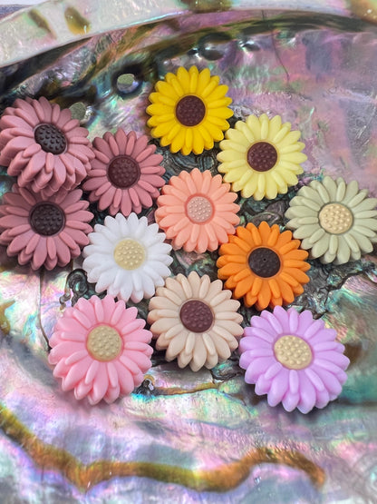 (1)PC- Choose Your Color-  Small Size Daisy Flower Focal Bead image 0