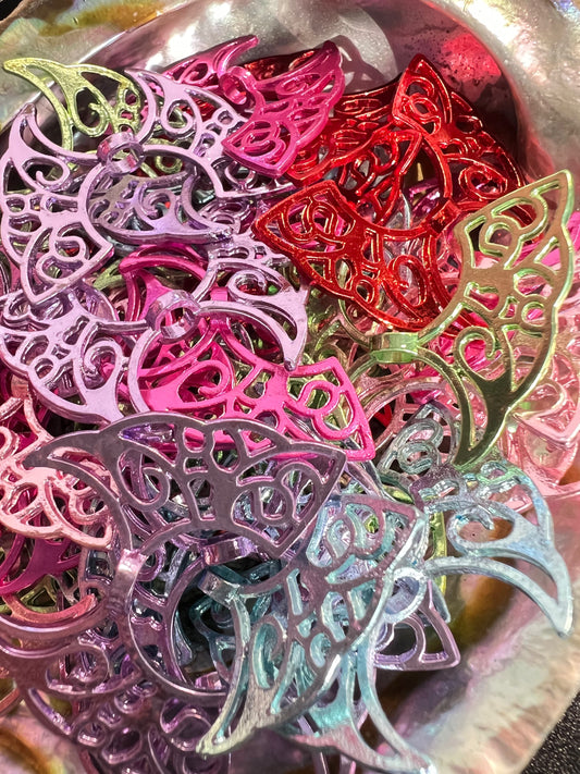 5 PCS -38mm Multicolored Wing Spacers Fits Size 15-16mm Bead image 0