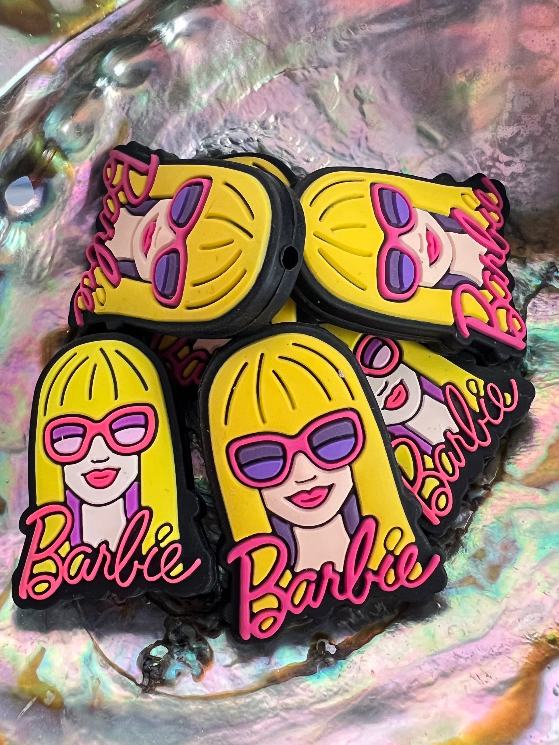 (1)PC- Cool Blonde DOLL with Sunglasses  Focal Bead image 0