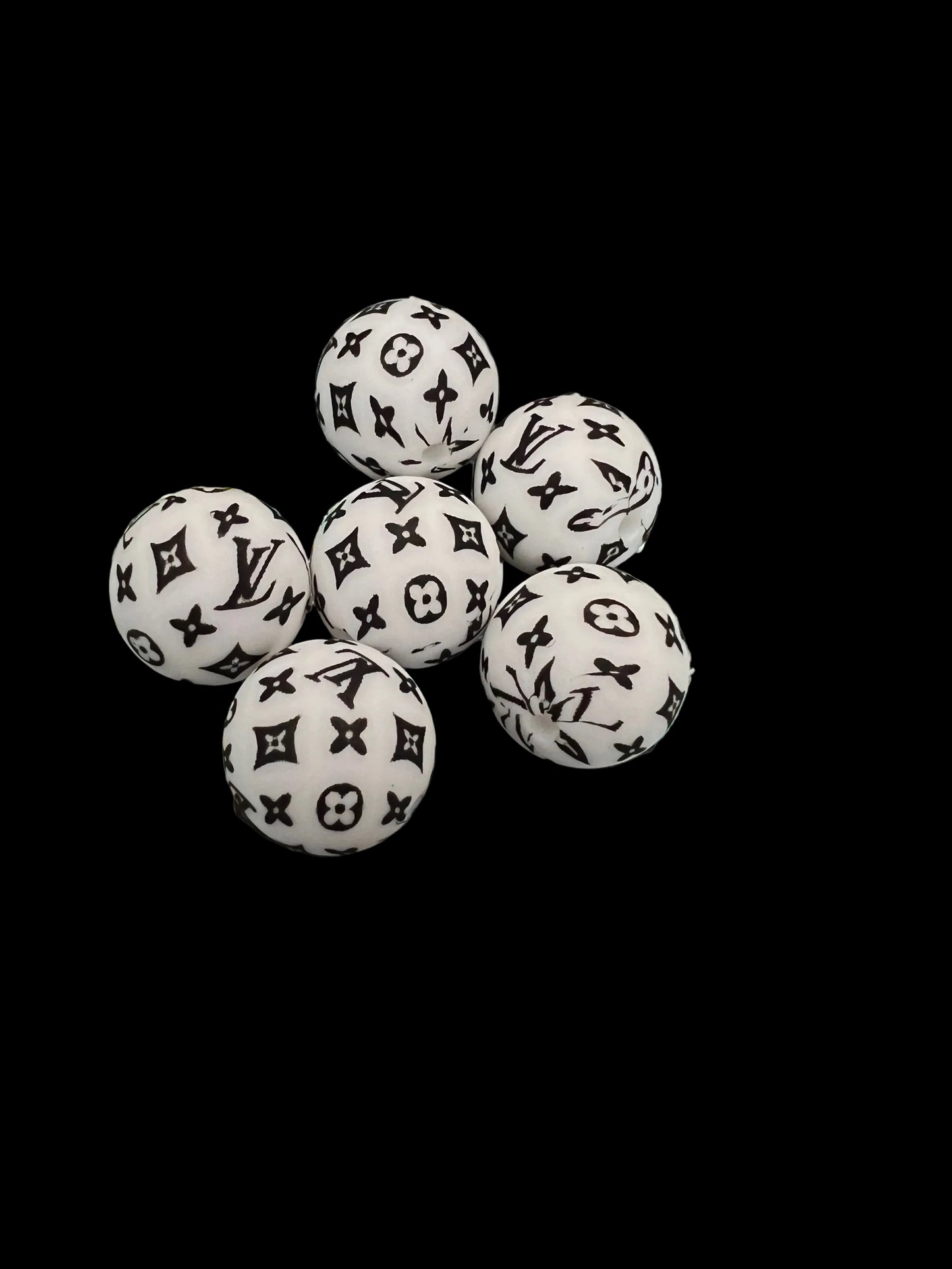 (1)PC- Choose Your Design, Colors, Round Silicone Beads image 1