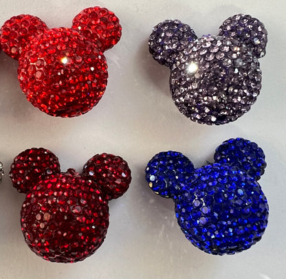 (1)PC- Choose your color-25mm 3D Mouse Head High Quality Rhinestone Bead image 4