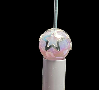 20 PCS-15mm Silver Star Bead Caps image 2