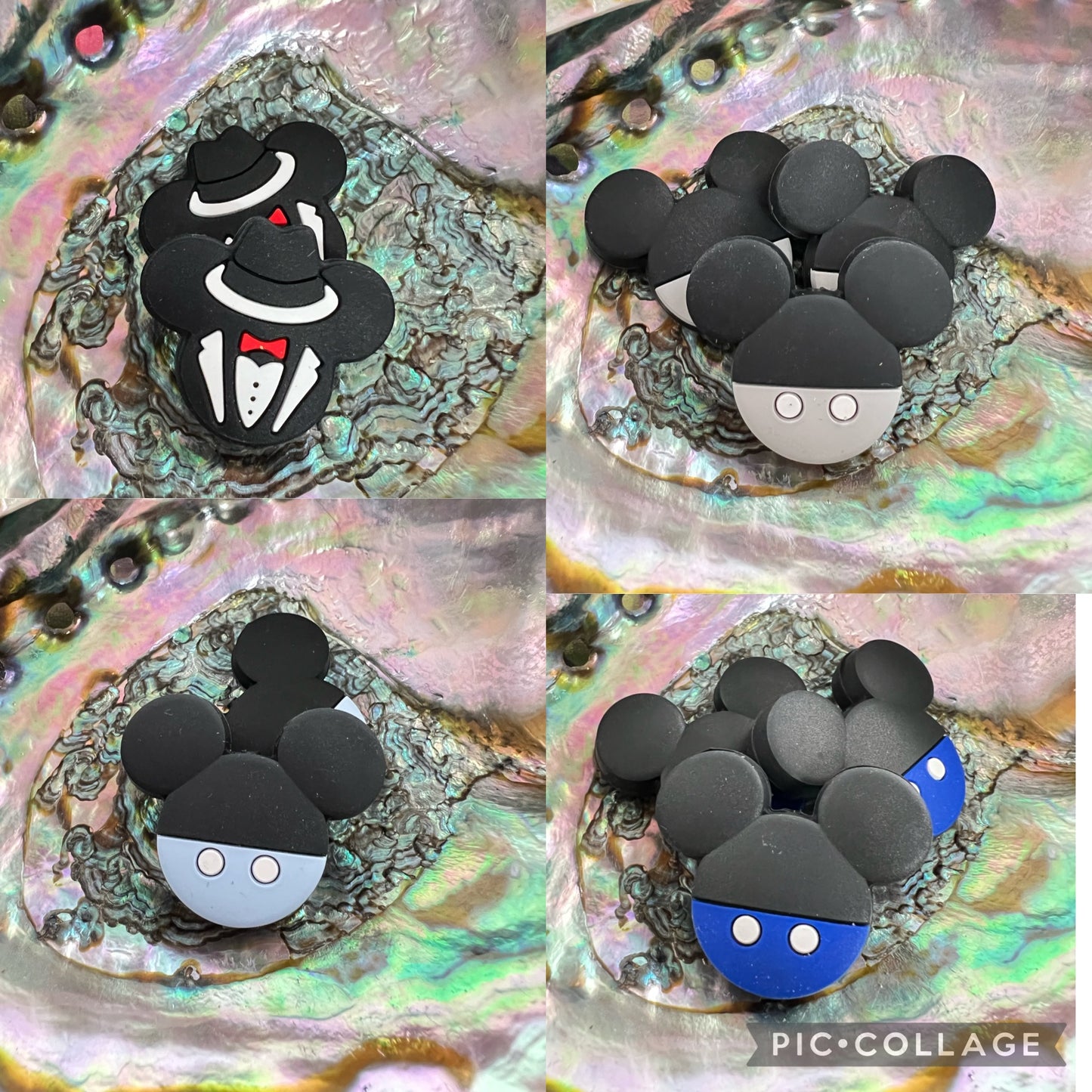 (1)PC- Choose Your Color-  M-i-c-k-e-y- Mouse Head  Focal Beads image 0