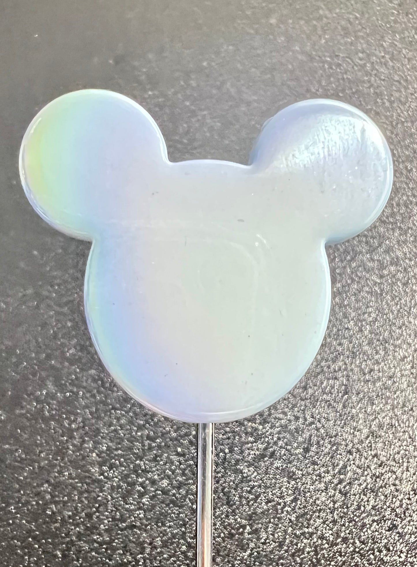 5PCS- 34m Mouse Head Shaped Pastel Colors UVAB Mixed Flat Acrylic Beads image 1