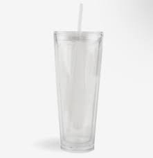 (1)- Personalized 24oz ACRYLIC Snow Globe Tapered Style Tumbler